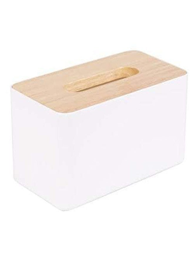 CLOUDTAIL CHOICE 1pc Square Shape Wooden Cover Plastic Tissue Box Holder | Paper Napkin Holder Case | Tissue Holder Dispenser Organizer for Car Decor Home Room Hotel - Image 5